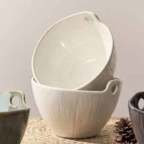JH JIEMEI HOME Ramen Bowl with Chopsticks & Spoons, 7 Inch Ceramic Set of 2 | Dishwasher Safe for Pho, Udon, Soba, Salad, Pasta thumbnail 8