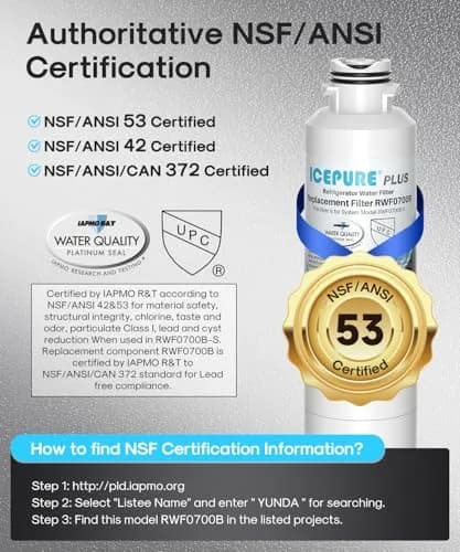 ICEPURE PLUS DA29-00020B Refrigerator Water Filter 3 Pack | NSF/ANSI 53 & 42 Certified Lead Removal thumbnail 2