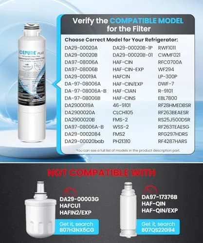 ICEPURE PLUS DA29-00020B Refrigerator Water Filter 3 Pack | NSF/ANSI 53 & 42 Certified Lead Removal thumbnail 3