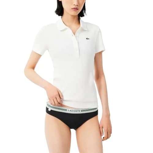 Lacoste Women's Contrast Waist Cotton Stretch Briefs | Soft Cotton, Heritage Style, Regular Fit thumbnail 1