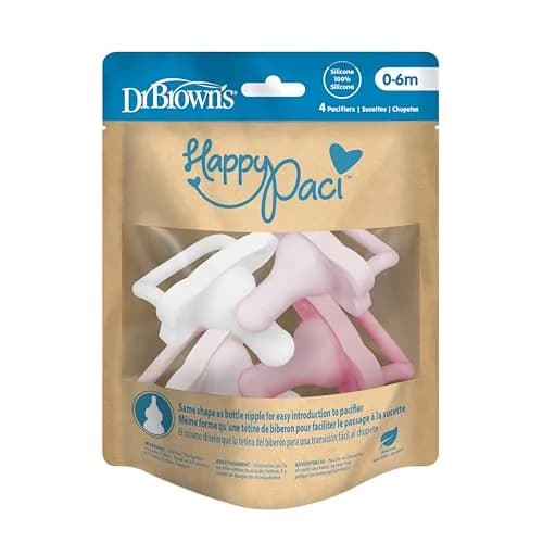 Dr. Brown's HappyPaci Silicone Pacifier 0-6m, 4-Pack | BPA-Free, Soft Silicone thumbnail 9