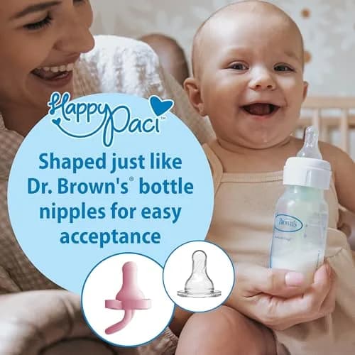 Dr. Brown's HappyPaci Silicone Pacifier 0-6m, 4-Pack | BPA-Free, Soft Silicone thumbnail 2