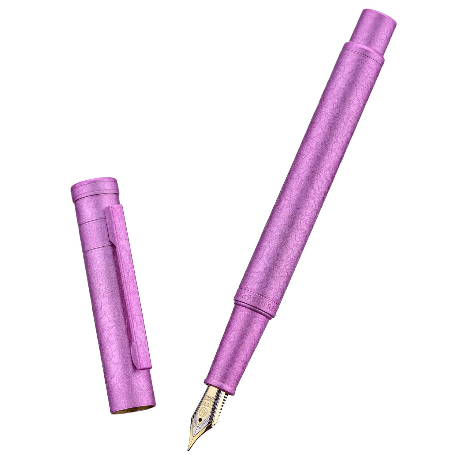 Asvine 1851 Forest Fountain Pen Pink Ice Flowers Medium Nib | Classic Design - view 2