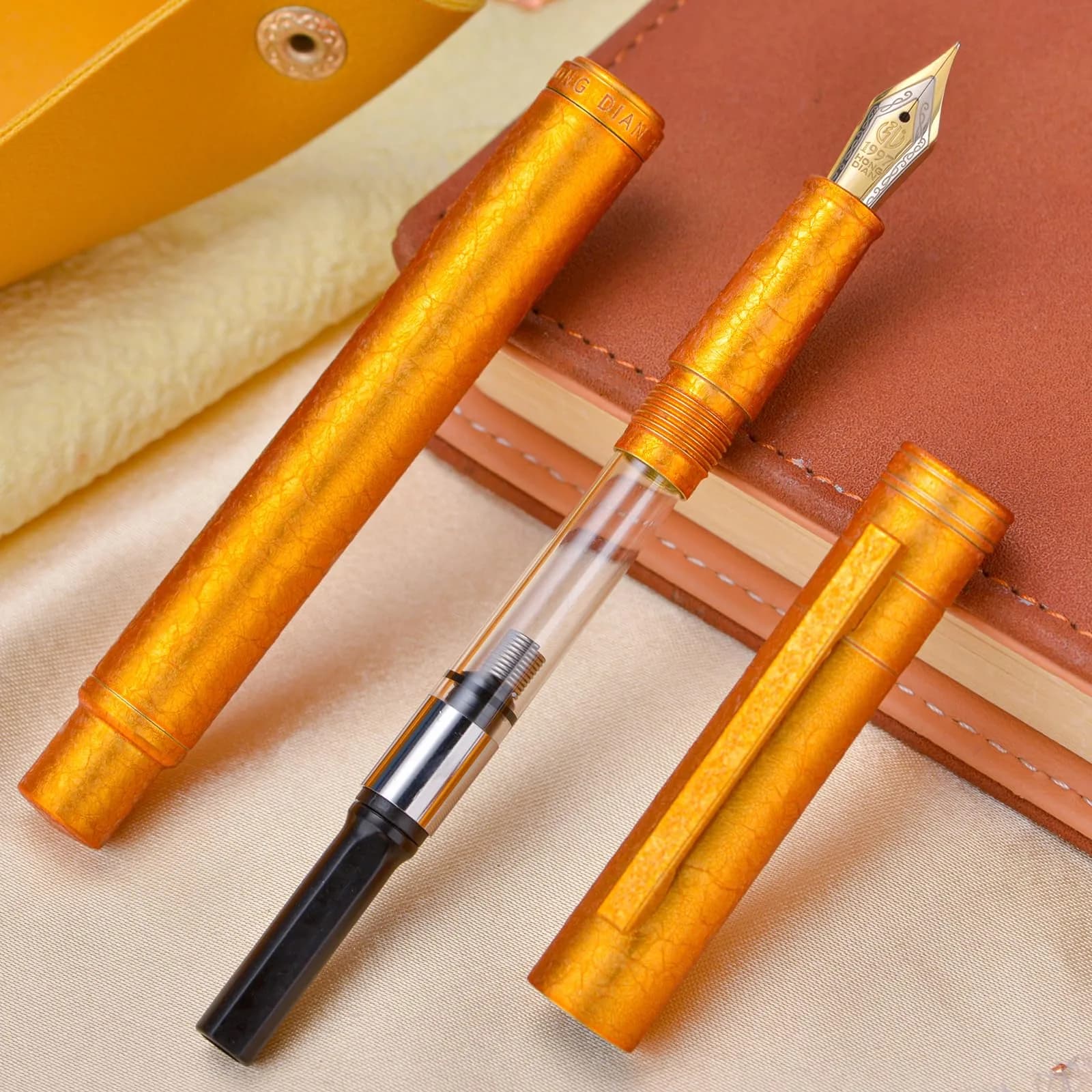 Asvine 1851 Forest Fountain Pen Golden Ice Flowers Extra Fine Nib 0.38mm (0.015in) | Smooth Ink Flow - view 5