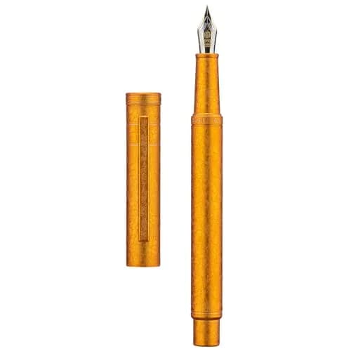 Asvine Hongdian 1851 Forest Fountain Pen Golden Ice Flower Fine Nib 0.5mm | Classic Design with Converter & Metal Case thumbnail 1