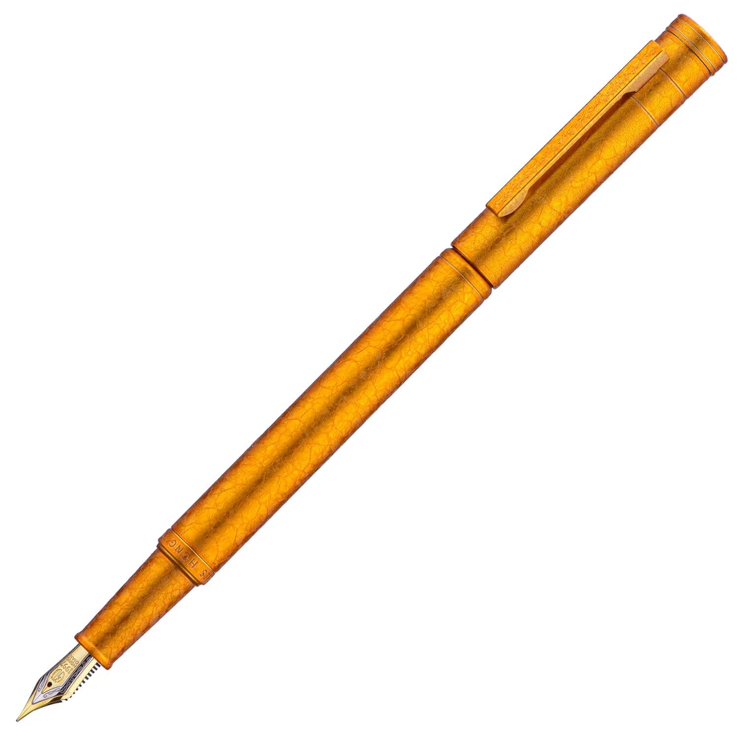 Asvine Hongdian 1851 Forest Fountain Pen Golden Ice Flower Fine Nib 0.5mm | Classic Design with Converter & Metal Case - view 4