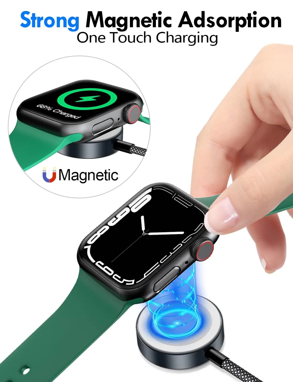 xiwxi 3-in-2 Multi-Charging Cable 1.5m (4.9ft) | MFI-Certified Fast Charging for Apple Watch, iPhone, USB-C - view 8