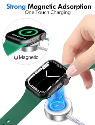 xiwxi 3-in-2 Multi Charging Cable 1.5m (4.9ft) | MFi Certified Fast Charging for Apple Watch, iPhone, USB-C thumbnail 9