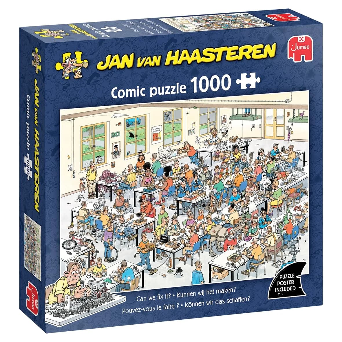 Jan van Haasteren Can We Create? 1000 Piece Jigsaw Puzzle for Adults | Vibrant, Humorous Scene, Recycled Cardboard