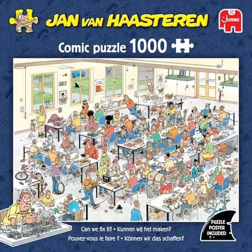 Jan van Haasteren Can We Create? 1000 Piece Jigsaw Puzzle for Adults | Vibrant, Humorous Scene, Recycled Cardboard thumbnail 4