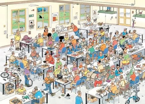 Jan van Haasteren Can We Create? 1000 Piece Jigsaw Puzzle for Adults | Vibrant, Humorous Scene, Recycled Cardboard thumbnail 2