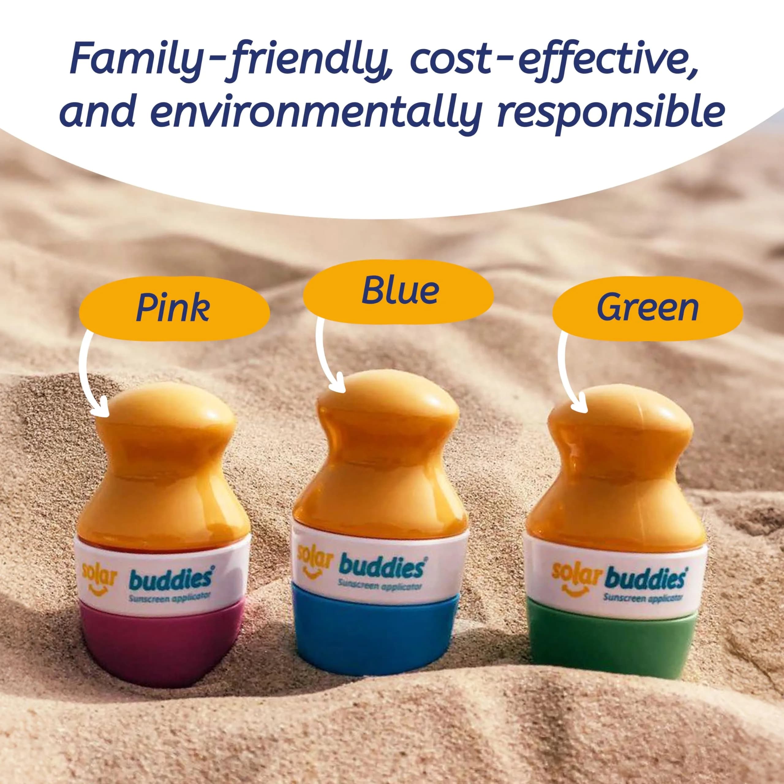 Solar Buddies Refillable Sunscreen Applicator Camo 100ml (3.4 Fl Oz) | Mess-Free Roll-on for Kids & Families - view 7