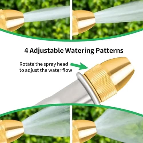 AUTOMAN Garden Hose Nozzle Sprayer 2 Pack | Heavy Duty Metal Water Nozzle with 4 Patterns for Garden & Car Wash thumbnail 4