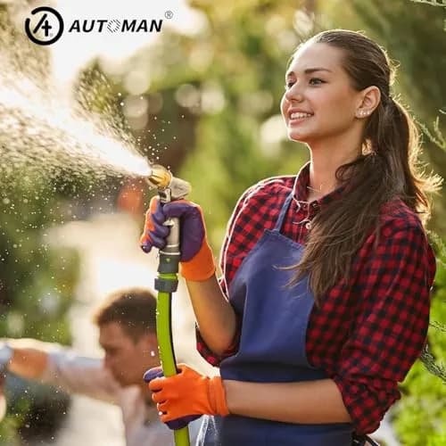 AUTOMAN Garden Hose Nozzle Sprayer 2 Pack | Heavy Duty Metal Water Nozzle with 4 Patterns for Garden & Car Wash thumbnail 5