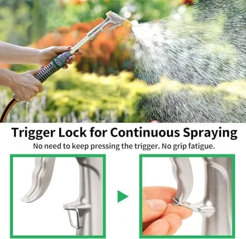 AUTOMAN Garden Hose Nozzle Sprayer 2 Pack | Heavy Duty Metal Water Nozzle with 4 Patterns for Garden & Car Wash thumbnail 7