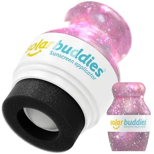 Solar Buddies Sunscreen Applicator Blue 100ml (3.4 Fl Oz) | Refillable Roll-on Sponge, Travel Size — Galaxy