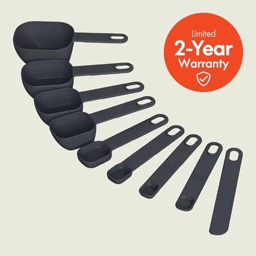 BELLA 9 Pc Nested Measuring Cup & Spoon Set | BPA & BPS-Free Nylon, Slate thumbnail 3