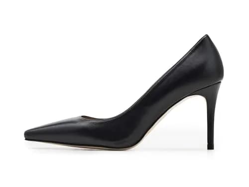 LK Bennett Floret New Pointed Courts 8 Medium | Elegant Black Leather Heels thumbnail 5