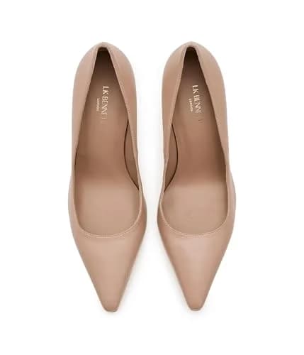 LK Bennett Floret New Pointed Courts 8 Medium | Elegant Black Leather Heels thumbnail 3