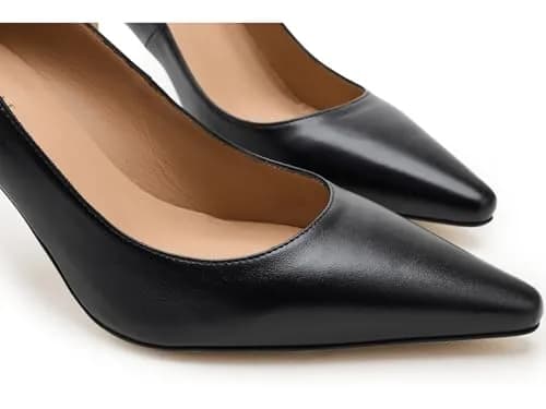 LK Bennett Floret New Pointed Courts 7 Medium | Elegant Black Leather Pumps for Women thumbnail 2