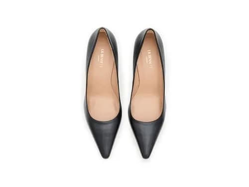 LK Bennett Floret New Pointed Courts 7 Medium | Elegant Black Leather Pumps for Women thumbnail 3