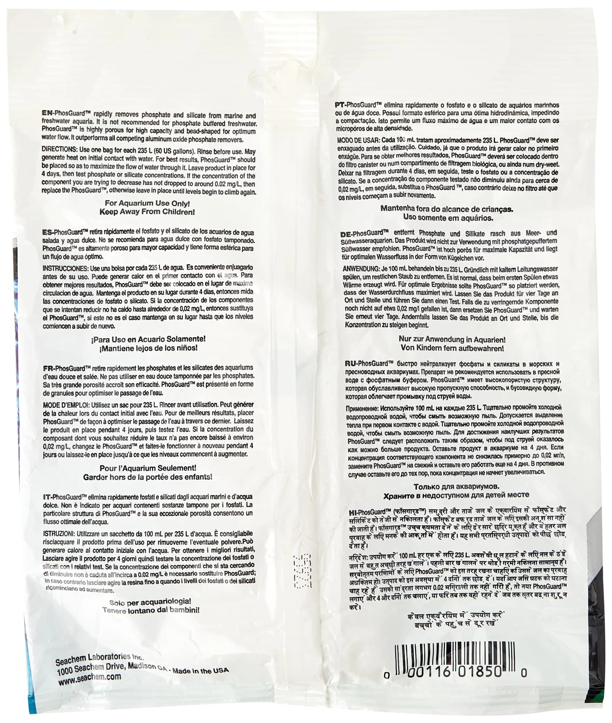 Seachem PhosGuard 400 ml (13.5 Fl Oz) | Rapid Phosphate & Silicate Remover for Aquariums - view 3