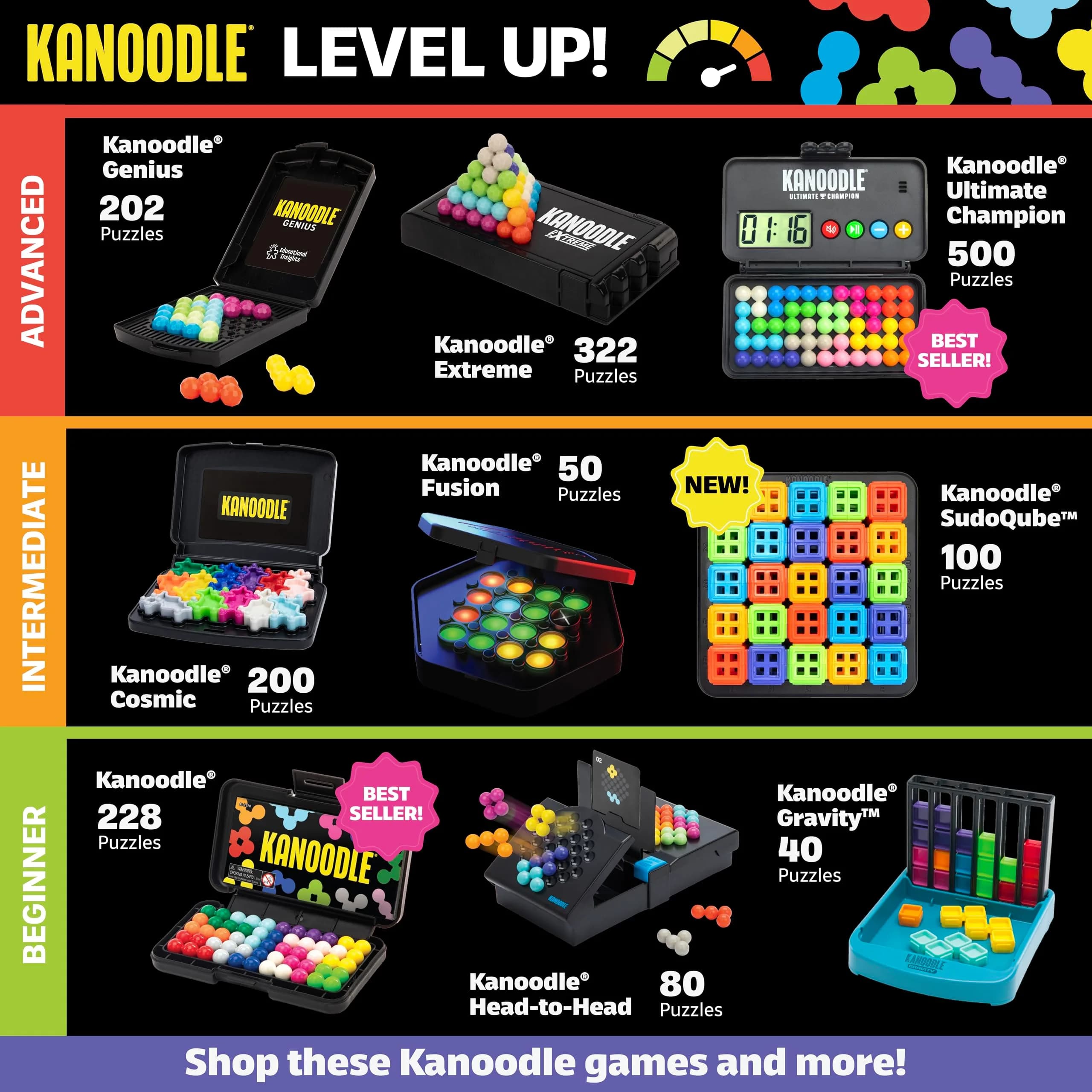 Educational Insights Kanoodle 3D Brain Teaser Puzzles Pack of 2 | Spatial Reasoning & Problem Solving - view 6