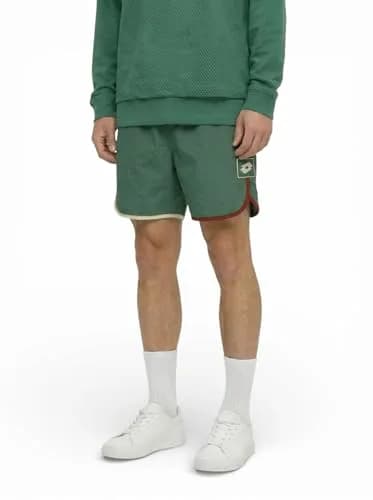LOTTO Shorts for Men – 4-Way Stretch, Moisture-Wicking, Adjustable Fit, Side Pockets, Pine Green | Active Sportswear thumbnail 2