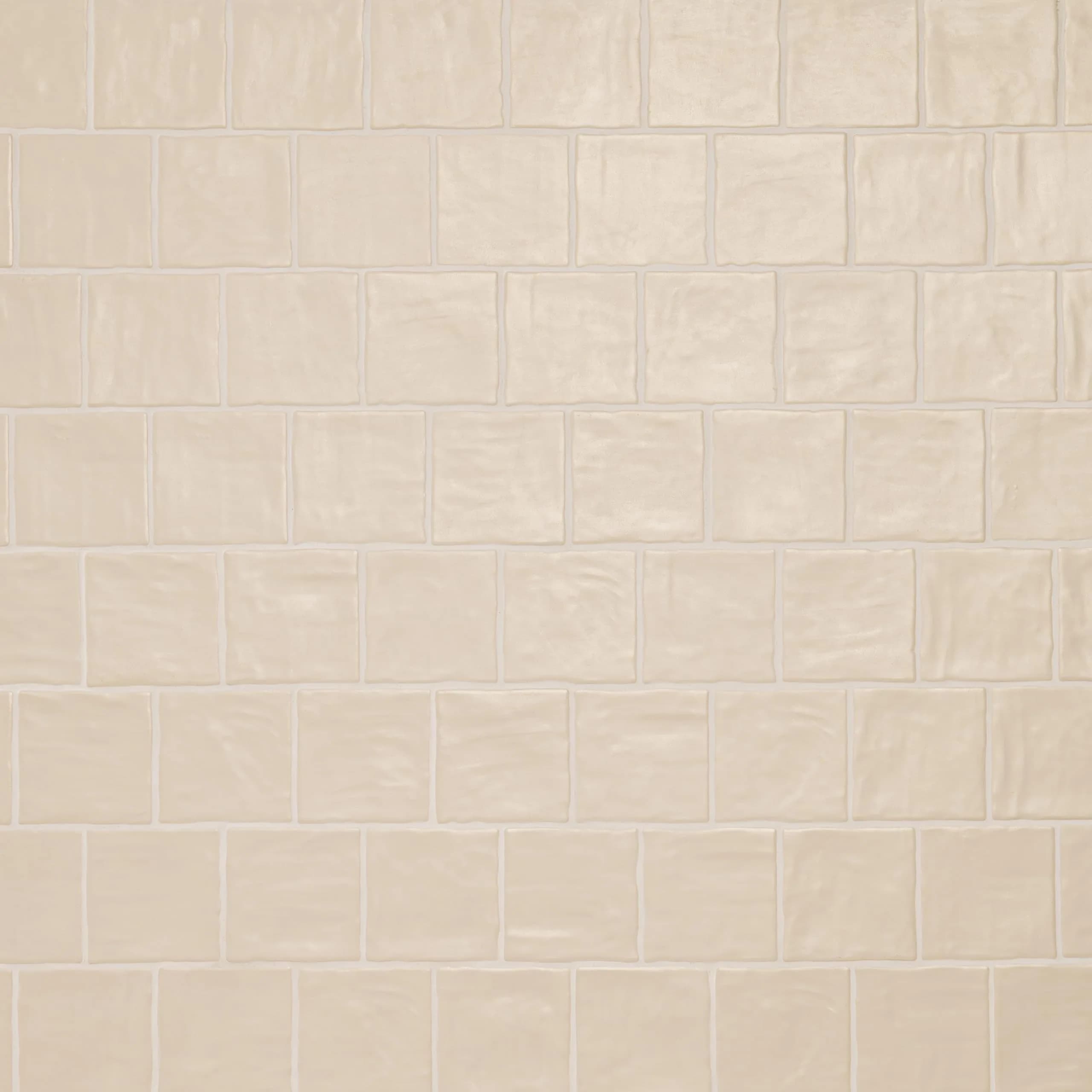 Ackland Ceramic Wall Tile | Rava Shell | 4" x 4" | Moroccan Style, Satin Finish