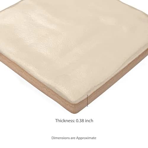 Ackland Ceramic Wall Tile | Rava Shell | 4" x 4" | Moroccan Style, Satin Finish thumbnail 7