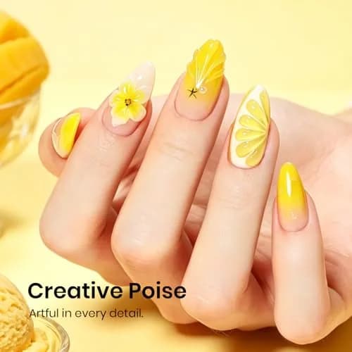 Beetles Gel Nail Polish Mango Gelato 15ml (0.51 Fl Oz) | Professional UV/LED Cure Yellow Gel thumbnail 4