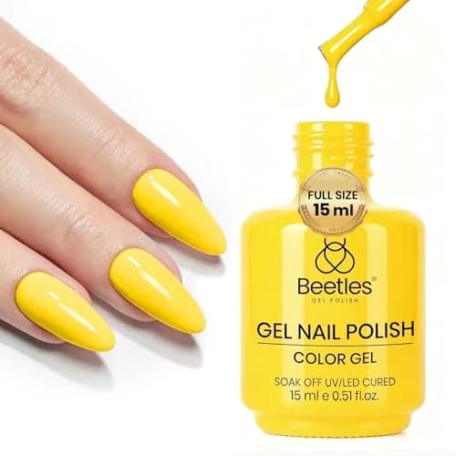 Beetles Gel Nail Polish Mango Gelato 15ml (0.51 Fl Oz) | Professional UV/LED Cure Yellow Gel thumbnail 7