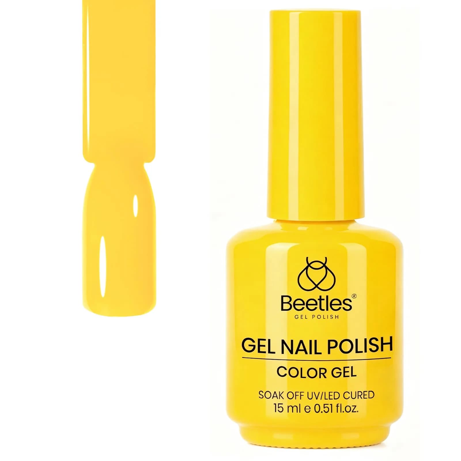 beetles Yellow Gel Nail Polish - Mango Gelato Color, 15ML | Summer Nails Art - view 8