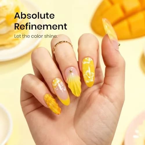 Beetles Gel Nail Polish Mango Gelato 15ml (0.51 Fl Oz) | Professional UV/LED Cure Yellow Gel thumbnail 3