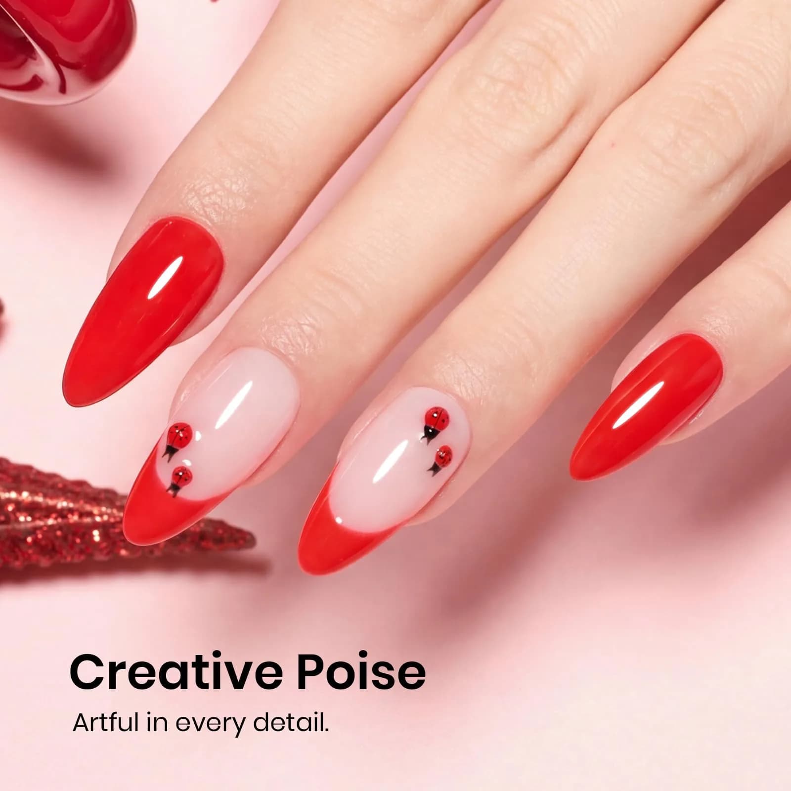 Beetles Gel Polish My Signature 15ML/0.51Fl Oz | Bright Red Gel Nail Polish for Summer Nails Art - view 4