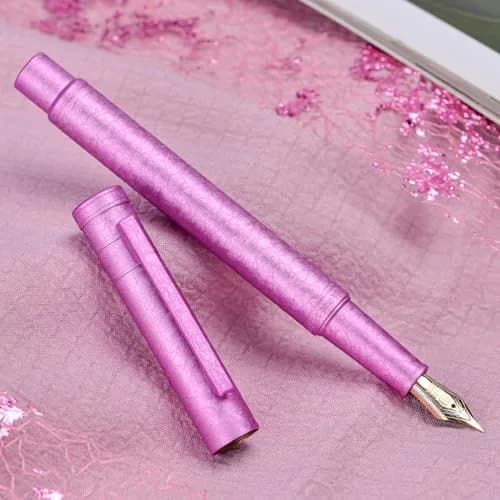 Asvine Hongdian 1851 Forest Fountain Pen Pink Ice Flowers Blade Nib 13.8cm (5.4in) | Smooth Ink Flow thumbnail 3