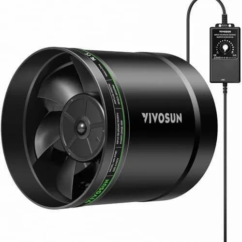 VIVOSUN 8" Inline Duct Fan 640 CFM | Variable Speed Control for Grow Tents & Workshops thumbnail 1
