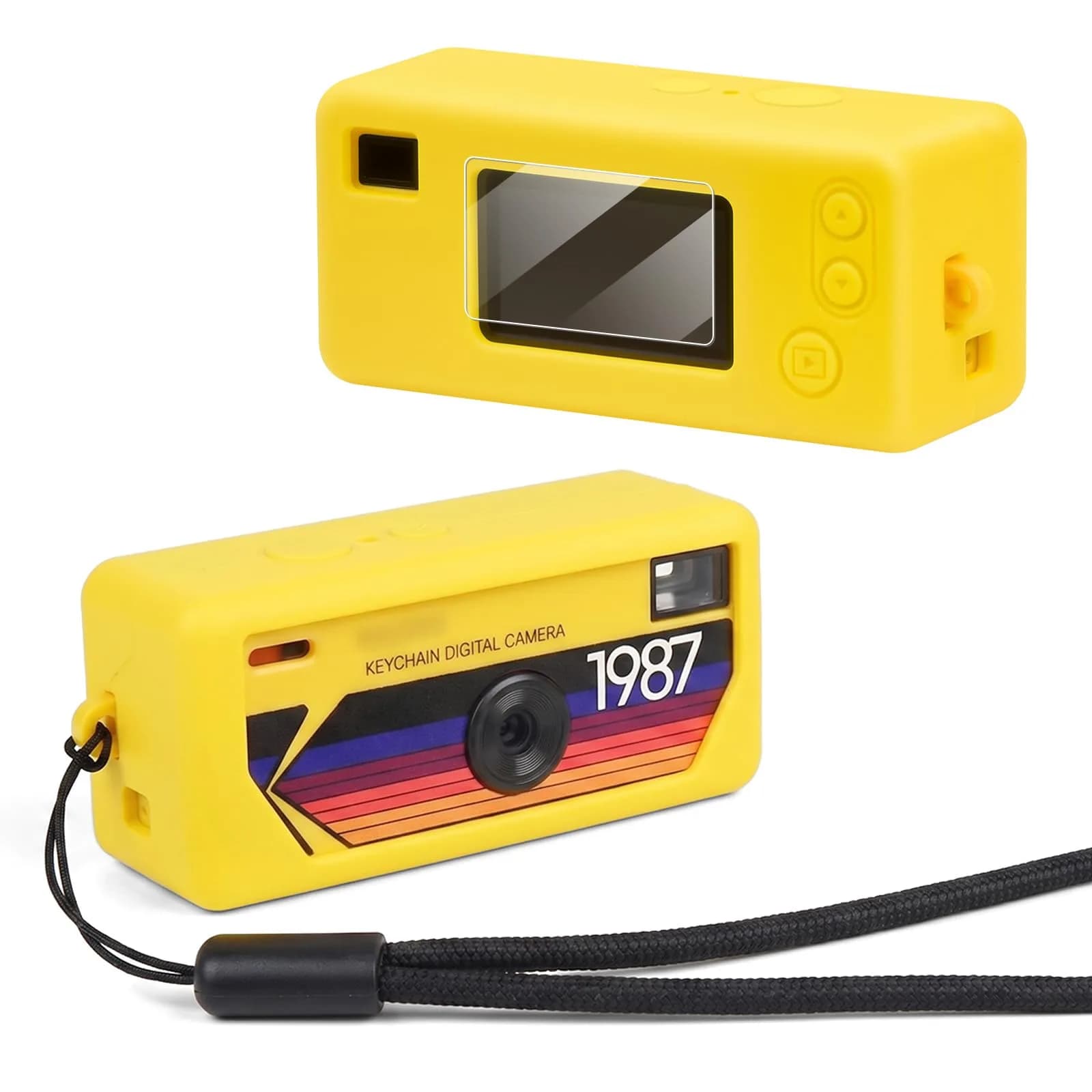 PAIYULE Silicone Case for Kodak CHARMERA Keychain Mini Digicam | Yellow, 2.4cm (0.94in) x 4.6cm (1.81in) x 6.7cm (2.64in) — Yellow