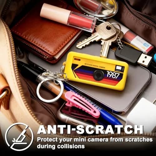 PAIYULE Silicone Case for Kodak CHARMERA Keychain Mini Digicam | Yellow, 2.4cm (0.94in) x 4.6cm (1.81in) x 6.7cm (2.64in) thumbnail 8