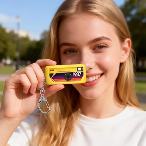 PAIYULE Silicone Case for Kodak CHARMERA Keychain Mini Digicam | Yellow, 2.4cm (0.94in) x 4.6cm (1.81in) x 6.7cm (2.64in) thumbnail 9