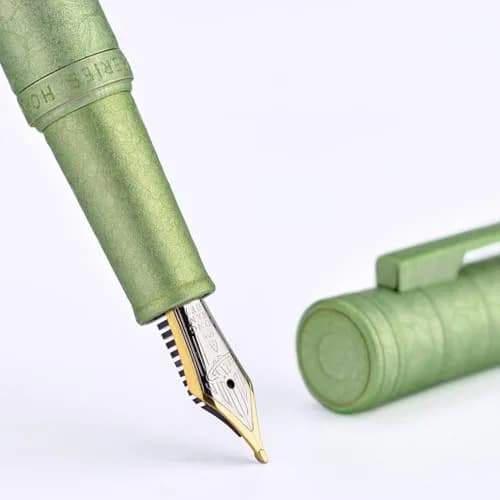 Asvine Hongdian 1851 Applegreen Ice Flower Fountain Pen with Long Knife Point Nib thumbnail 4