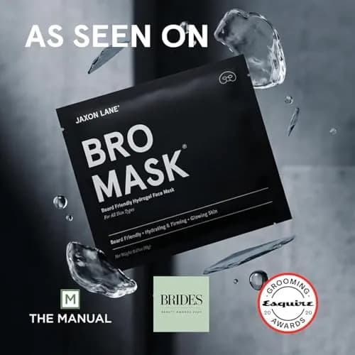 JAXON LANE Korean Beard-Friendly Half Sheet Face Mask for Men, 5 Pack | Hydrating & Brightening thumbnail 8