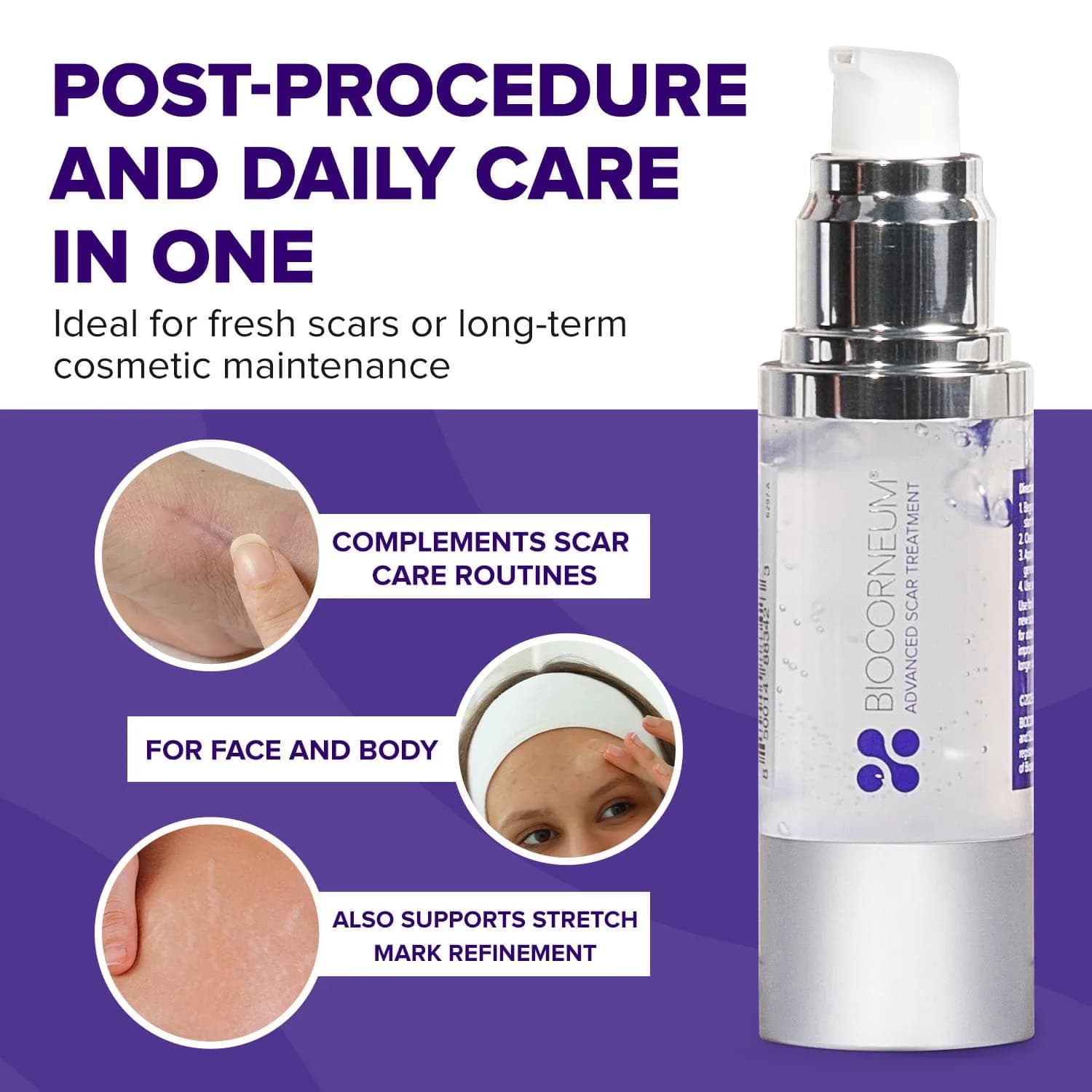 Biocorneum Advanced Scar Treatment - 30g Size | Medical Grade Silicone Gel with SPF 30 - view 4