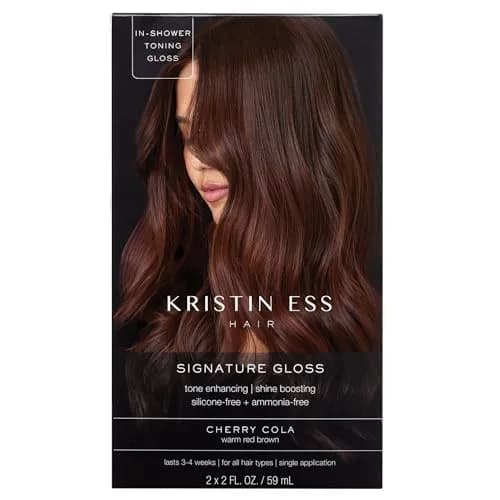 Kristin Ess Hair Gloss Cherry Cola Warm Red Brown 118ml (4 Fl Oz) | Semi-Permanent Color Depositing Conditioner thumbnail 1