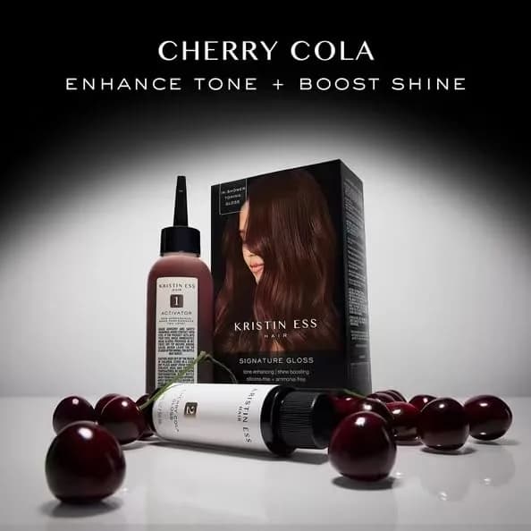 Kristin Ess Hair Gloss Cherry Cola Warm Red Brown 118ml (4 Fl Oz) | Semi-Permanent Color Depositing Conditioner thumbnail 8
