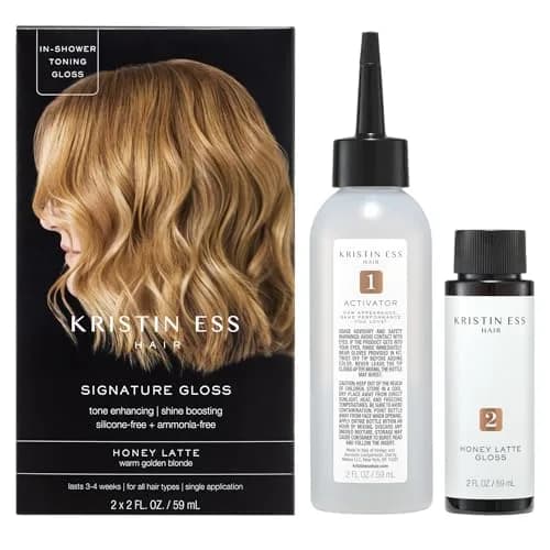 Kristin Ess Hair Gloss Honey Latte Warm Golden Blonde 118ml (4 Fl Oz) | Salon-Quality Shine & Tone thumbnail 2