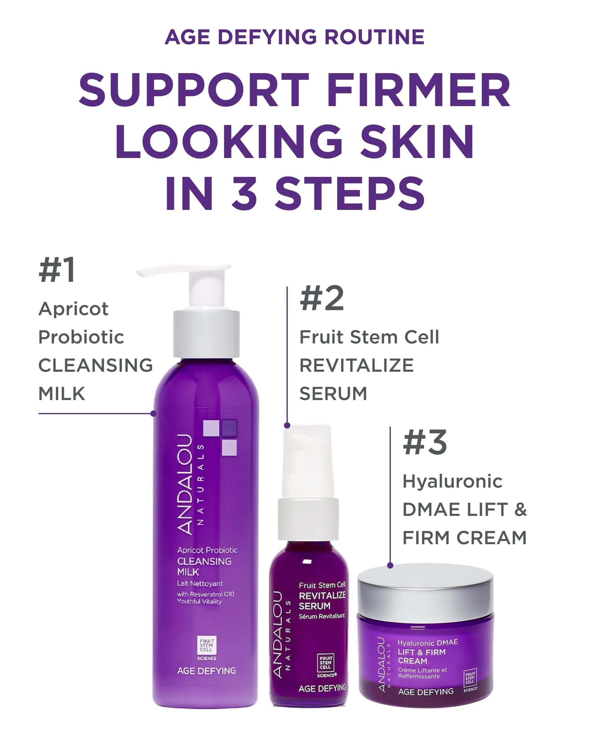 Andalou Naturals Hyaluronic DMAE Lift & Firm Skin Cream 100ml (3.4 Fl Oz) | Anti Aging Face Moisturizer - view 3