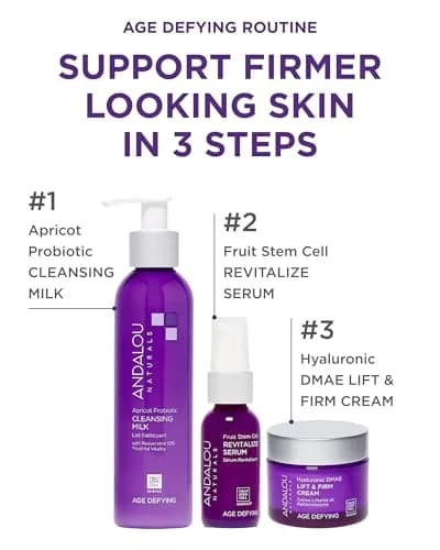 Andalou Naturals Hyaluronic DMAE Lift & Firm Skin Cream 100ml (3.4 Fl Oz) | Anti Aging Face Moisturizer thumbnail 3
