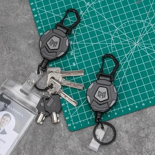 MNGARISTA Heavy Duty Retractable Keychain 8-Pack | 21.3cm (8.4in) Carabiner Badge Holder with 80cm (31.5in) Steel Cord thumbnail 2