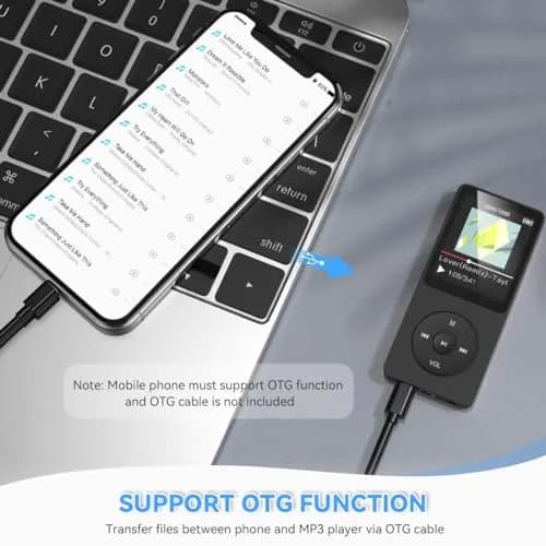 AGPTEK A02 MP3 Player 32GB Black | 70 Hours Playback thumbnail 4